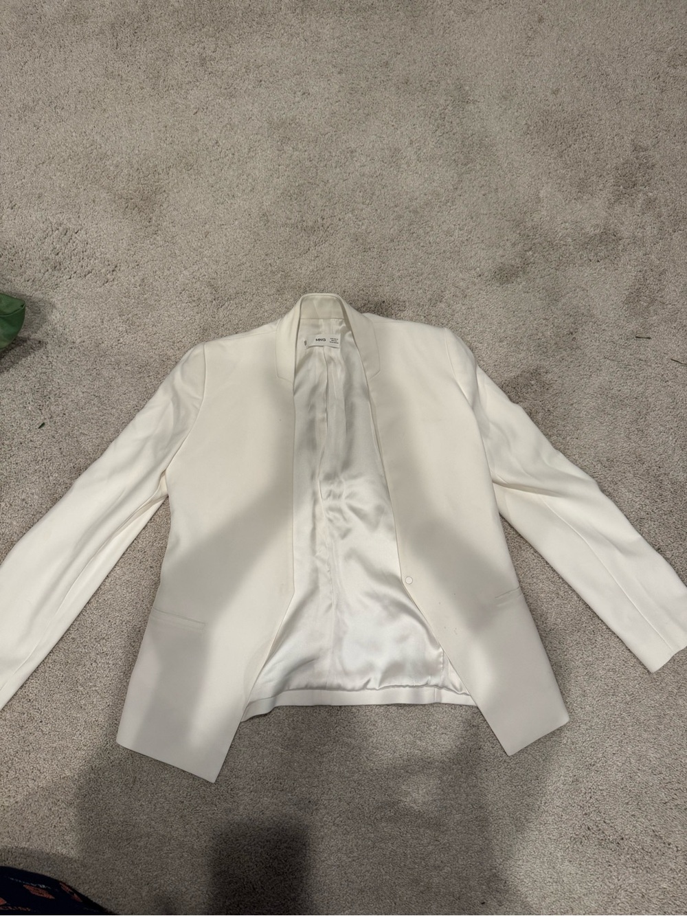 Mango Cream Open-Front Blazer